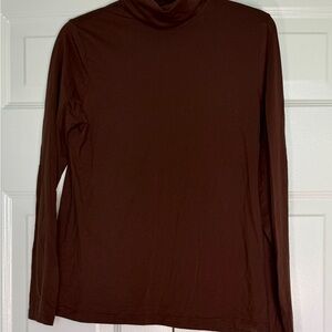 Lands' End Brown Turtleneck Brown Size Medium